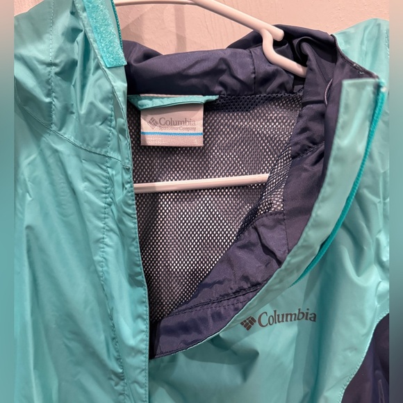 Columbia Rain Jacket / Wind Breaker in Teal and Navy - Picture 3 of 3